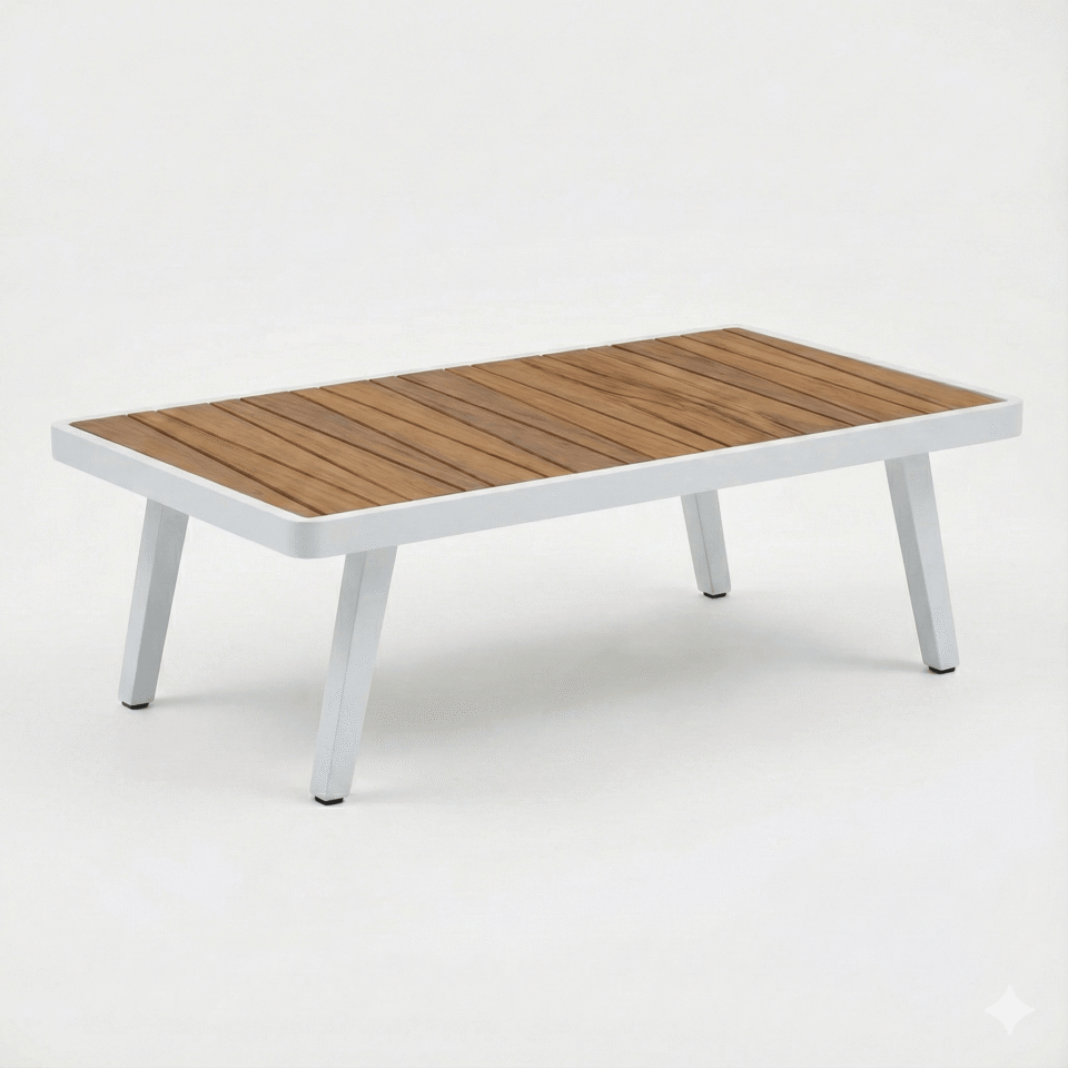 Outdoor low-height steel table