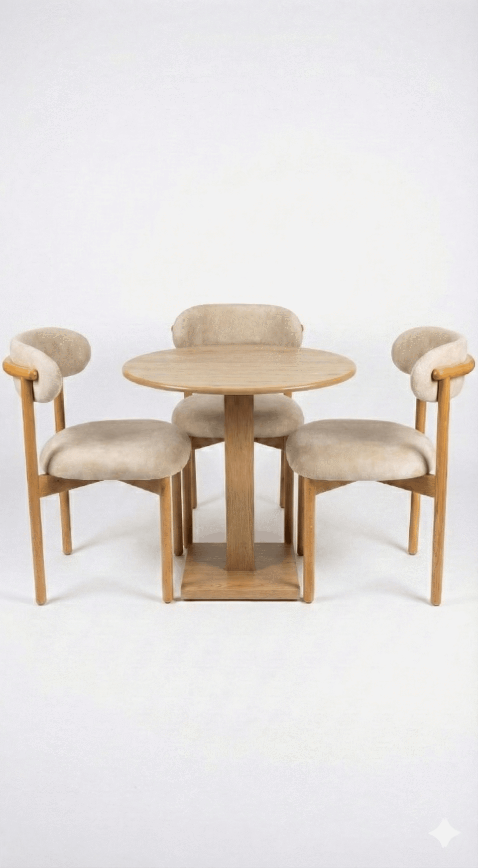 Outdoor beechwood set with imported fabric – 2 pieces