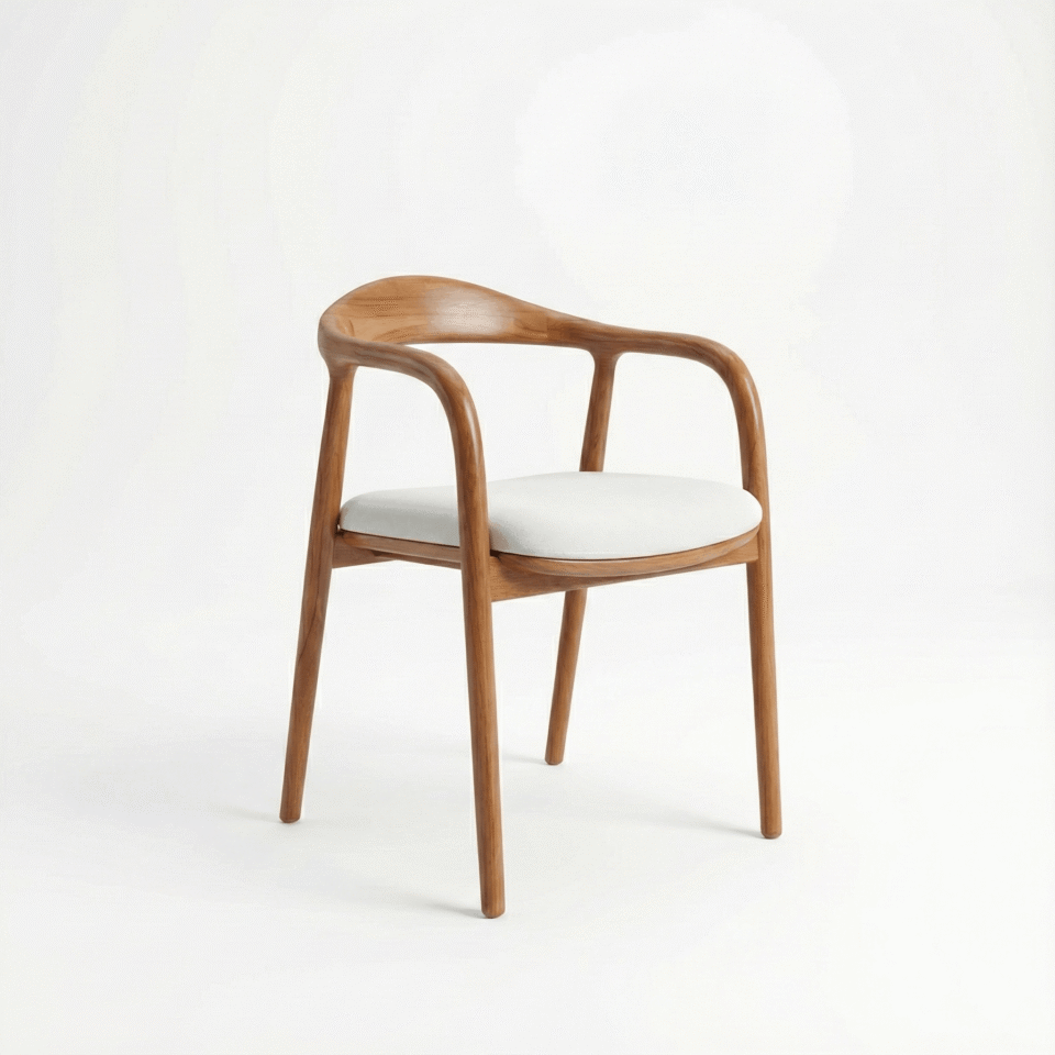 Outdoor treated beechwood chair